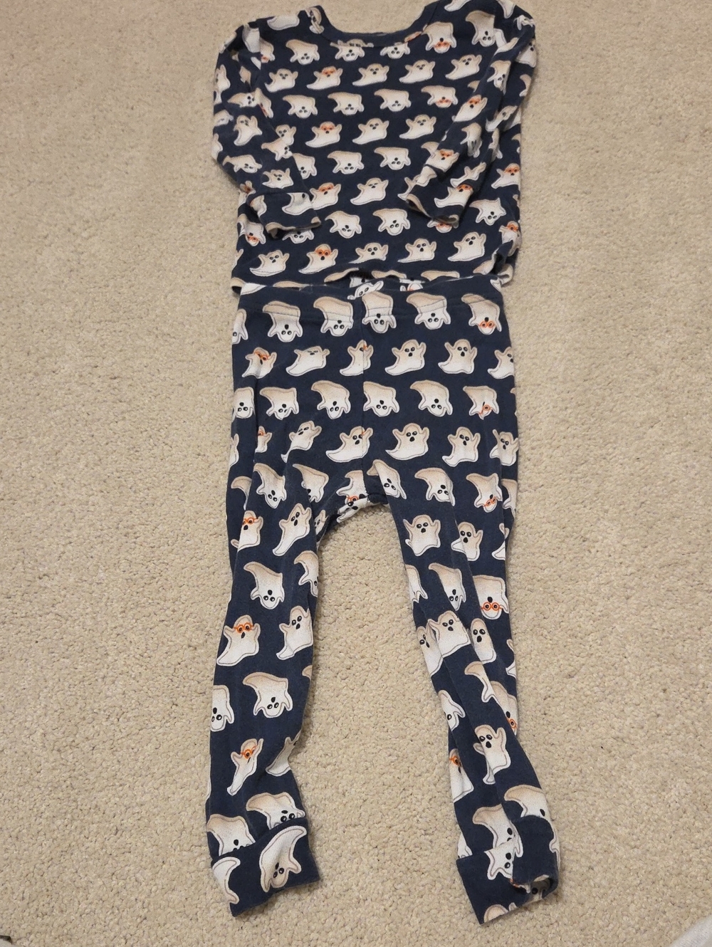 Baby GAP Organic Cotton Ghosts Halloween Print Pajamas